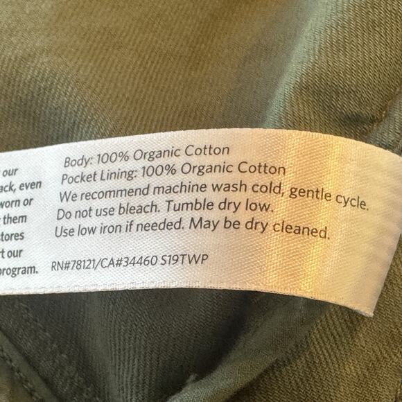 Eileen Fisher Lightweight Jacket Womens Size Small Green Organic Cotton Pockets - Picture 10 of 10